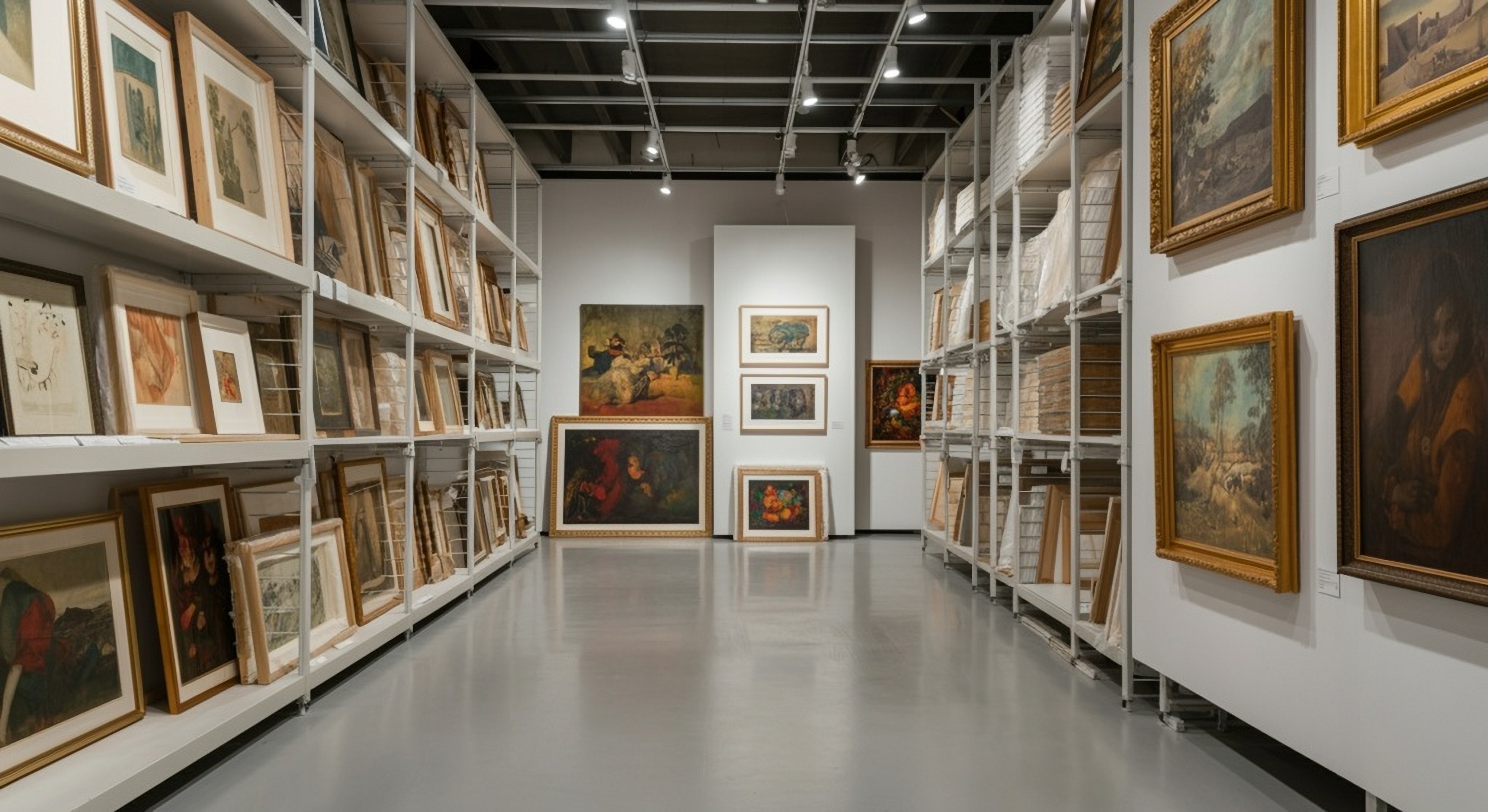 Art advisory expert examining a piece